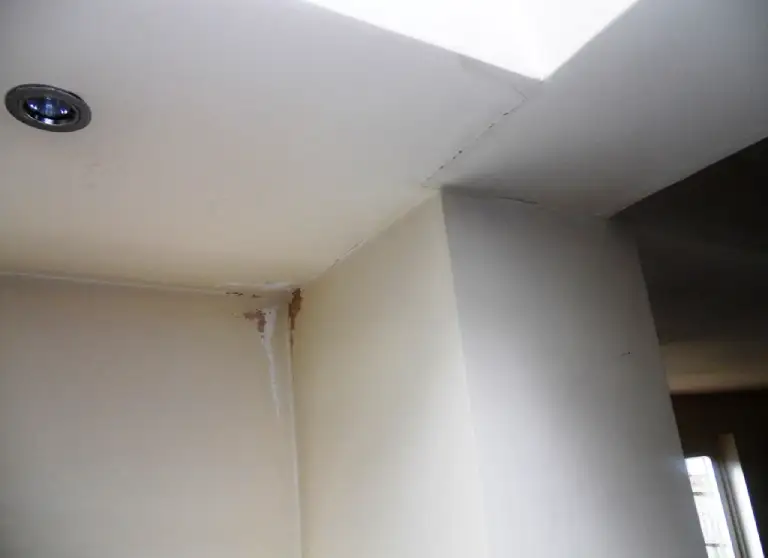Visible wall damage